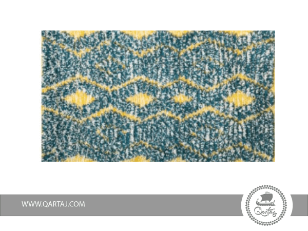 turquoise-&-yellow-Geometric-Rug-Tunisia-Carpet