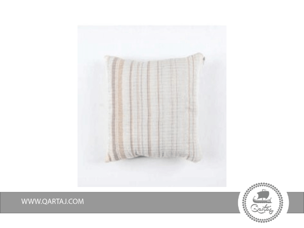white-cushion-with-golden-lines-handmade-in-tunisia