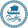 Esparto, Halfa rug with blue pattern 